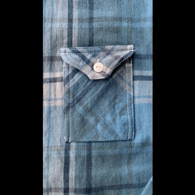 画像5: ＣＵＳＨＭＡＮ　クッシュマン　NEL CHECK WORK SHIRT　ネルワークシャツ　TURQUOISE/BLUE