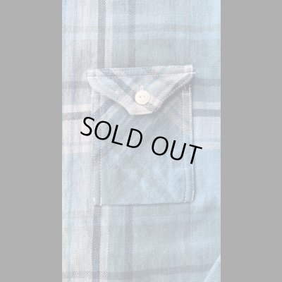 画像5: ＣＵＳＨＭＡＮ　クッシュマン　NEL CHECK WORK SHIRT　ネルワークシャツ　TURQUOISE/BLUE