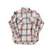 画像1: ＣＵＳＨＭＡＮ　クッシュマン　NEL CHECK WORK SHIRT　ネルワークシャツ　VANNILA/ORANGE (1)