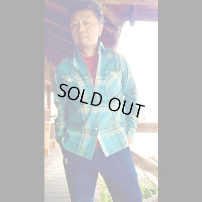 画像7: ＣＵＳＨＭＡＮ　クッシュマン　NEL CHECK WORK SHIRT　ネルワークシャツ　TURQUOISE/BLUE