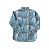 ＣＵＳＨＭＡＮ　クッシュマン　NEL CHECK WORK SHIRT　ネルワークシャツ　TURQUOISE/BLUE