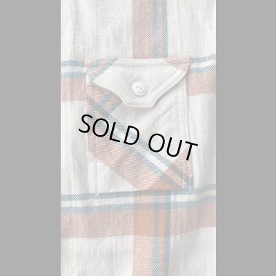 画像5: ＣＵＳＨＭＡＮ　クッシュマン　NEL CHECK WORK SHIRT　ネルワークシャツ　VANNILA/ORANGE