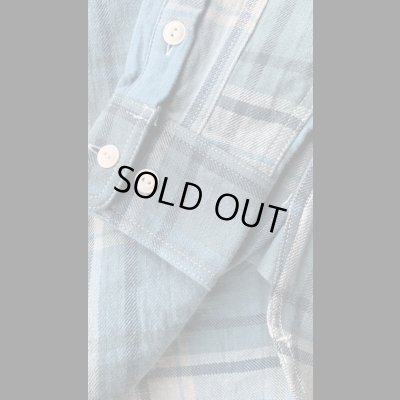 画像6: ＣＵＳＨＭＡＮ　クッシュマン　NEL CHECK WORK SHIRT　ネルワークシャツ　TURQUOISE/BLUE