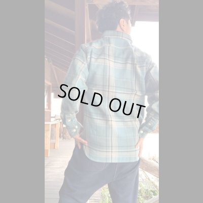 画像8: ＣＵＳＨＭＡＮ　クッシュマン　NEL CHECK WORK SHIRT　ネルワークシャツ　TURQUOISE/BLUE