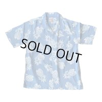 CUSHMAN ハワイアンシャツ パイナップル柄　クッシュマン　　SAX/WHITE