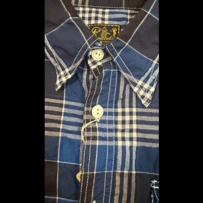 画像3: CUSHMAN 　クッシュマン　SHIRRING CHECK WORK SHIRTS  BLUE/NAVY