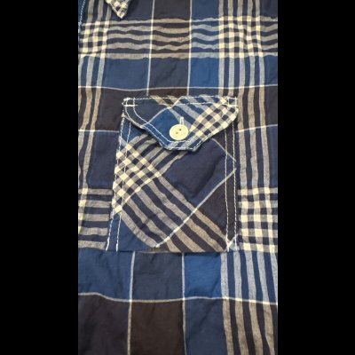 画像4: CUSHMAN 　クッシュマン　SHIRRING CHECK WORK SHIRTS  BLUE/NAVY