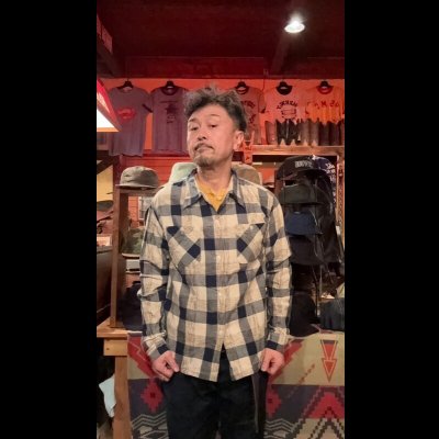 画像8: CUSHMAN  クッシュマン KASURI OPEN COLLAR SHIRTS  NAVY