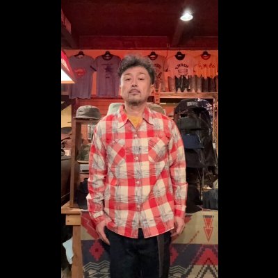 画像9: CUSHMAN 　クッシュマン　KASURI OPEN COLLAR SHIRTS  RED