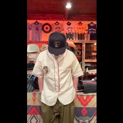 画像12: CUSHMANクッシュマン BASEBALL SHIRT   OFF  OLIVE