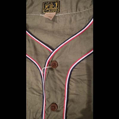 画像9: CUSHMANクッシュマン BASEBALL SHIRT   OFF  OLIVE