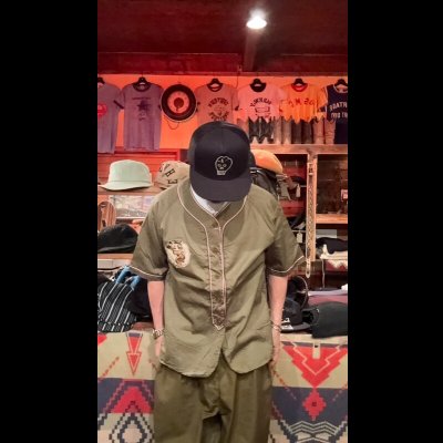 画像13: CUSHMANクッシュマン BASEBALL SHIRT   OFF  OLIVE