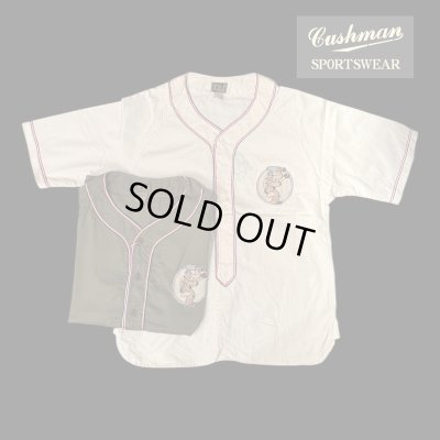 画像1: CUSHMANクッシュマン BASEBALL SHIRT   OFF  OLIVE