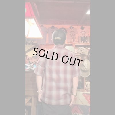 画像8: CUSHMAN クッシュマン　RAYON OMBRE CHECK SHIRT    WINE/GRAY