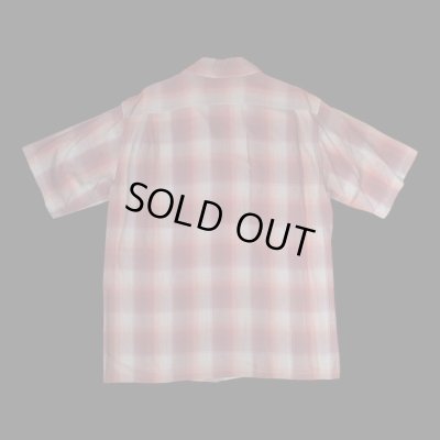 画像2: CUSHMAN クッシュマン　RAYON OMBRE CHECK SHIRT    WINE/GRAY