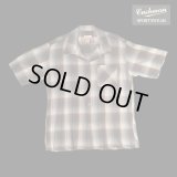 CUSHMAN クッシュマン　RAYON OMBRE CHECK SHIRT    BLACK/GRAY