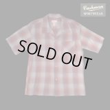 CUSHMAN クッシュマン　RAYON OMBRE CHECK SHIRT    WINE/GRAY