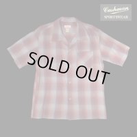 CUSHMAN クッシュマン　RAYON OMBRE CHECK SHIRT    WINE/GRAY
