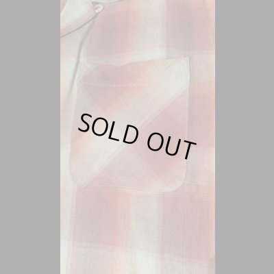 画像4: CUSHMAN クッシュマン　RAYON OMBRE CHECK SHIRT    WINE/GRAY