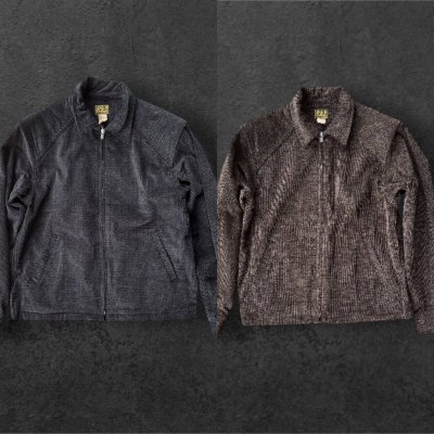 画像1: CUSHMAN(クッシュマン）MIX COUDUROY BLOUSON JACKET 　MIX BLACK /MIX BROWN