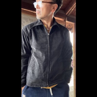 画像8: CUSHMAN(クッシュマン）MIX COUDUROY BLOUSON JACKET 　MIX BLACK /MIX BROWN