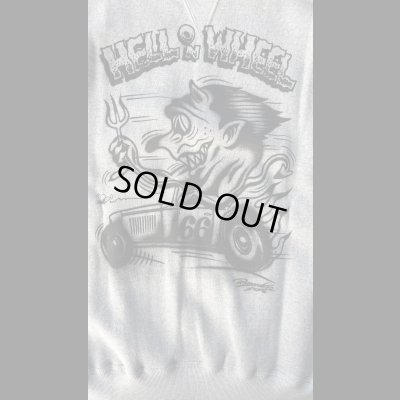 画像3: CUSHMAN(クッシュマン）PRINT SET IN SLEEVE　（HELLonWHEEL)スウェット MIX GRAY