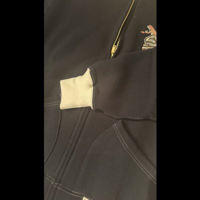 画像6: CUSHMAN(クッシュマン）SWEAT SOUVENIR JACKET  ブラック／クリーム