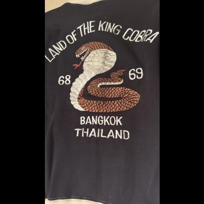 画像7: CUSHMAN(クッシュマン）SWEAT SOUVENIR JACKET  ブラック／クリーム