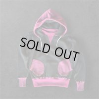 CUSHMAN(クッシュマン）BOXING　POCKET TWO TONE SWEAT PARKA  ＢＬＡＣＫ／ＷＩＮＥ