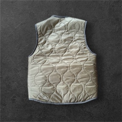 画像2: CUSHMAN　クッシュマン QUILTING&FUR　REVERSIBLE BOA VEST OLIVE/CREAM