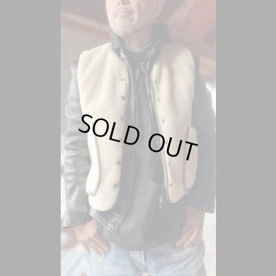 画像8: CUSHMAN　クッシュマン QUILTING&FUR　REVERSIBLE BOA VEST OLIVE/CREAM