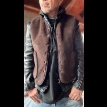 他の写真2: CUSHMAN　クッシュマン QUILTING&FUR　REVERSIBLE BOA VEST BLACK/BROWN