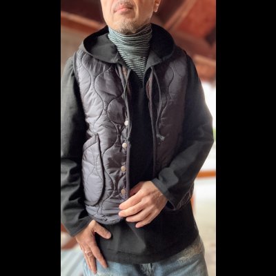 画像7: CUSHMAN　クッシュマン QUILTING&FUR　REVERSIBLE BOA VEST BLACK/BROWN