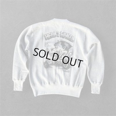 画像1: CUSHMAN(クッシュマン）PRINT SET IN SLEEVE　（HELLonWHEEL)スウェット MIX GRAY