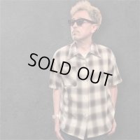 CUSHMAN クッシュマン　 OMBRE CHECK SHIRT    BROWN/WHITE