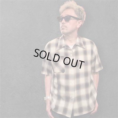 画像1: CUSHMAN クッシュマン　 OMBRE CHECK SHIRT    BROWN/WHITE