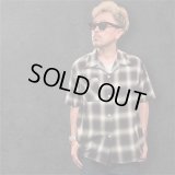 CUSHMAN クッシュマン　 OMBRE CHECK SHIRT    BLACK/WHITE