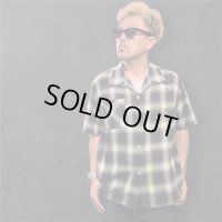 CUSHMAN クッシュマン　 OMBRE CHECK SHIRT    BLACK/WHITE