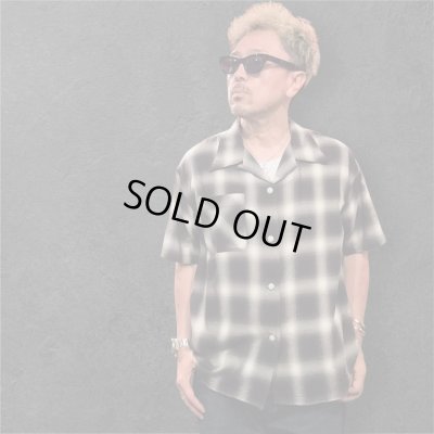 画像1: CUSHMAN クッシュマン　 OMBRE CHECK SHIRT    BLACK/WHITE