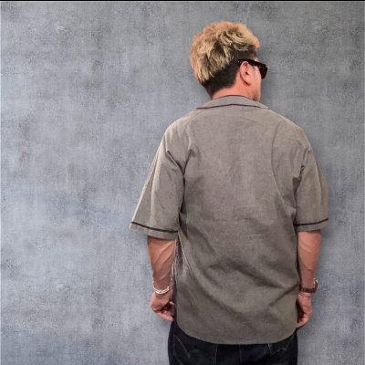 画像6: CUSHMANクッシュマン　COTTON FLANNEL BASEBALL SHIRT   MIX　GRAY / NAVY