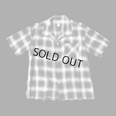 画像2: CUSHMAN クッシュマン　 OMBRE CHECK SHIRT    BLACK/WHITE