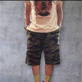 CUSHMAN（クッシュマン）ＭＩＮＩ　ＰＩＬＥ　ＳＷＥＡＴ　ＳＨＯＲＴＳ　スウェットショートパンツ　タイガーカモ
