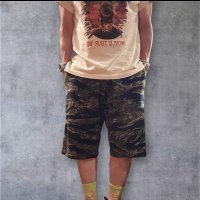 CUSHMAN（クッシュマン）ＭＩＮＩ　ＰＩＬＥ　ＳＷＥＡＴ　ＳＨＯＲＴＳ　スウェットショートパンツ　タイガーカモ