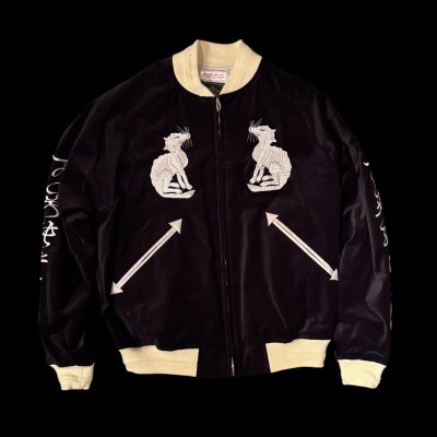 画像2: GYPSY & SONS ジプシーアンドサンズ　M.O.GOD SUKA JK(velveteen)   BLACK/WHITE