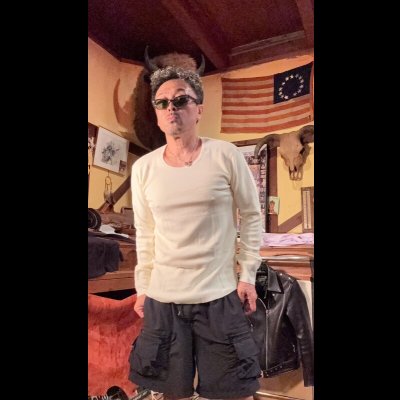 画像5: HIGHWAY NINE　ハイウェイナイン　U-NECK ハニカムサーマルL/S　Tee　NATURAL　ナチュラル