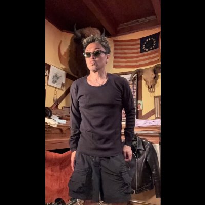 画像5: HIGHWAY NINE　ハイウェイナイン　U-NECK ハニカムサーマルL/S　Tee　ＢＬＡＣＫ　ブラック