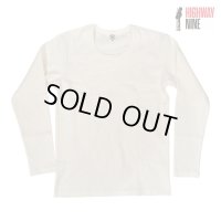 HIGHWAY NINE　ハイウェイナイン　U-NECK RIB　L/S　Tee　WHITE