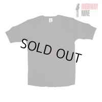 HIGHWAY NINE　ハイウェイナイン　HENRY-NECK ハニカムサーマルS/S　Tee　BLACK　ブラック