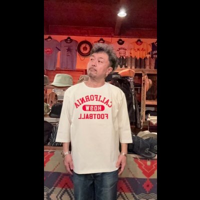 画像10: HIGHWAY NINE ハイウェイナイン  10/-TENJIKU ROUGH FIT FOOT BALL PRINT TEE CALIFORNIA WHITEホワイト/BLACKブラック