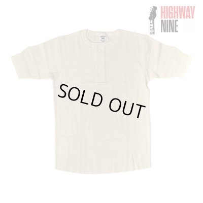 画像1: HIGHWAY NINE ハイウェイナイン HENRY-NECK ハニカムサーマルS/S Tee NATURAL ナチュラル